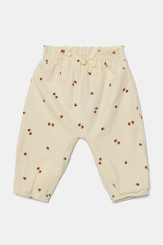 Βρεφικό βαμβακερό παντελόνι United Colors of Benetton βαμβάκι μπεζ 40CYAF01D.W.Seasonal
