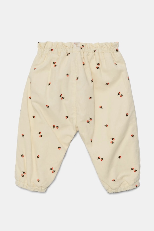 Βρεφικό βαμβακερό παντελόνι United Colors of Benetton 40CYAF01D.W.Seasonal μπεζ AW24