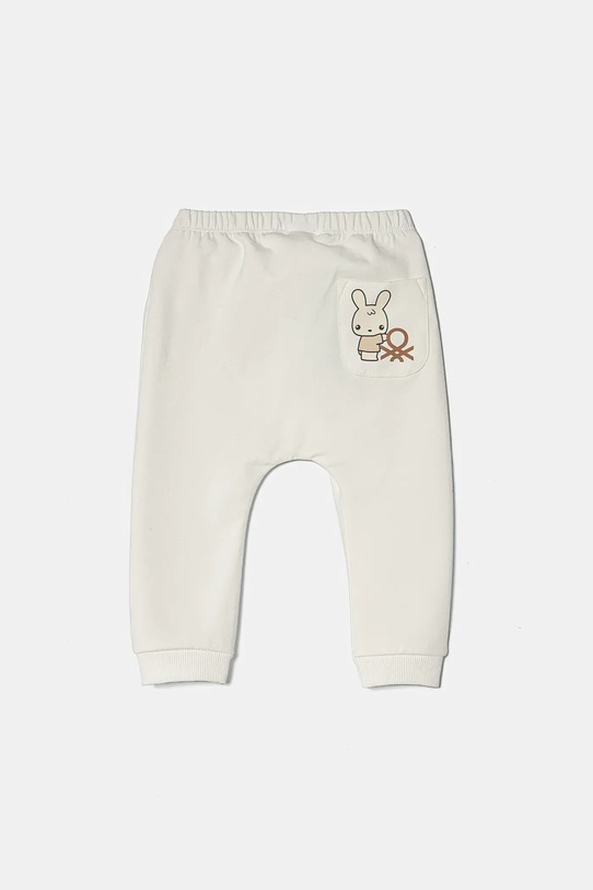 Kojenecké tepláky United Colors of Benetton pletenina bílá 35Q2AF023.W.Seasonal