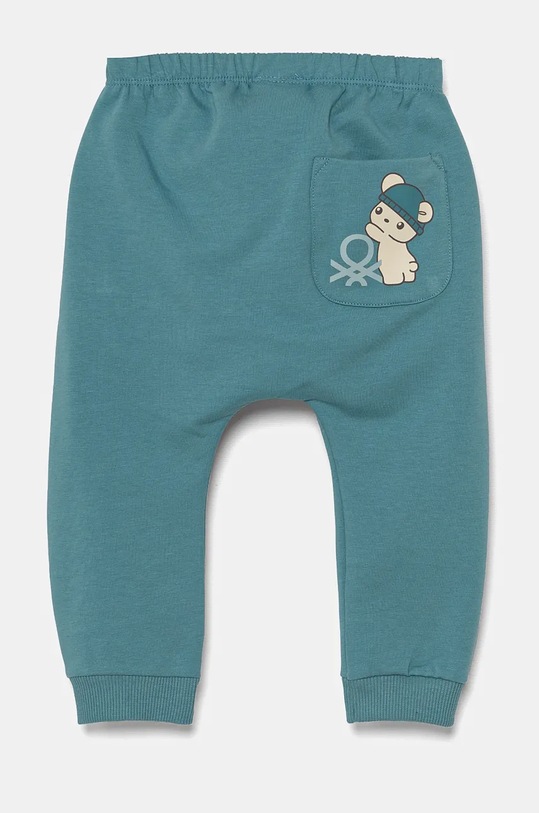 Kojenecké tepláky United Colors of Benetton 35Q2AF023.W.Seasonal tyrkysová AW24