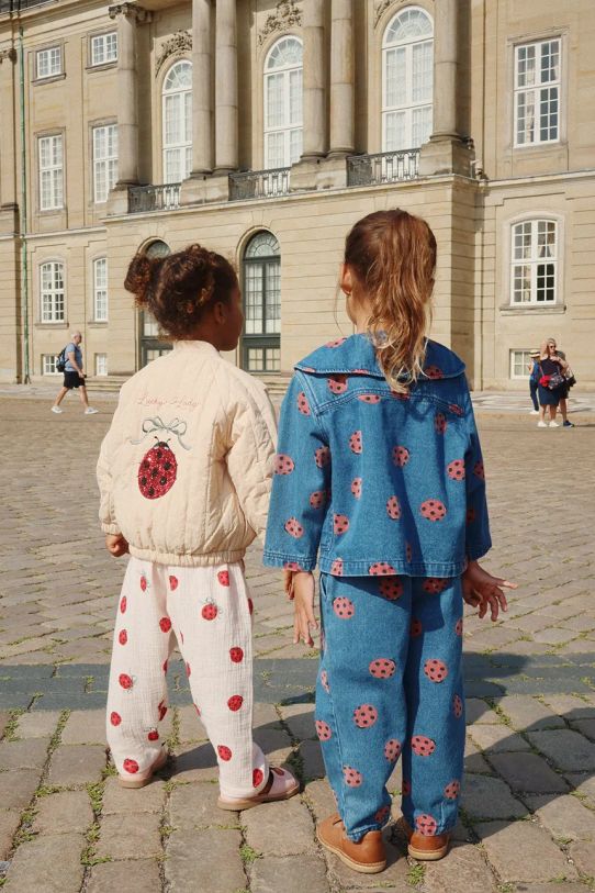 Detské bavlnené nohavice Konges Sløjd COCO LADYBUG PANTS GOTS KS102214