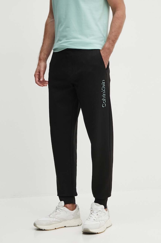 Tepláky Calvin Klein pletenina černá K10K113097