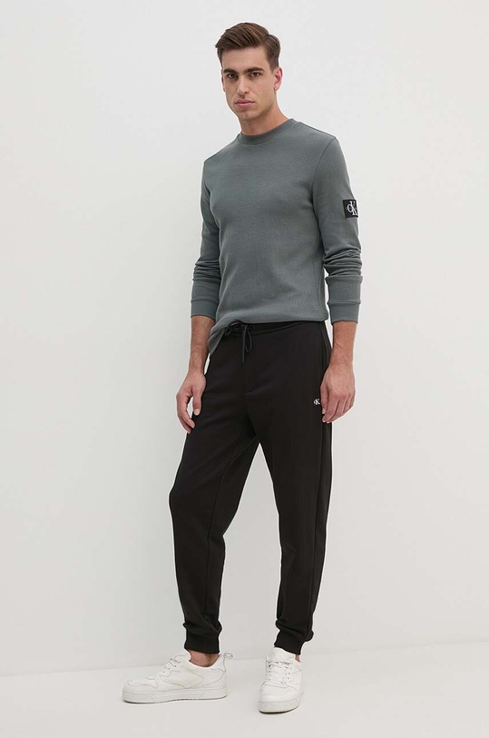 Παντελόνι φόρμας Calvin Klein Jeans J30J326033 μαύρο AW24