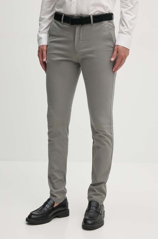 Παντελόνι Tommy Hilfiger με ελαστάν γκρί MW0MW23485