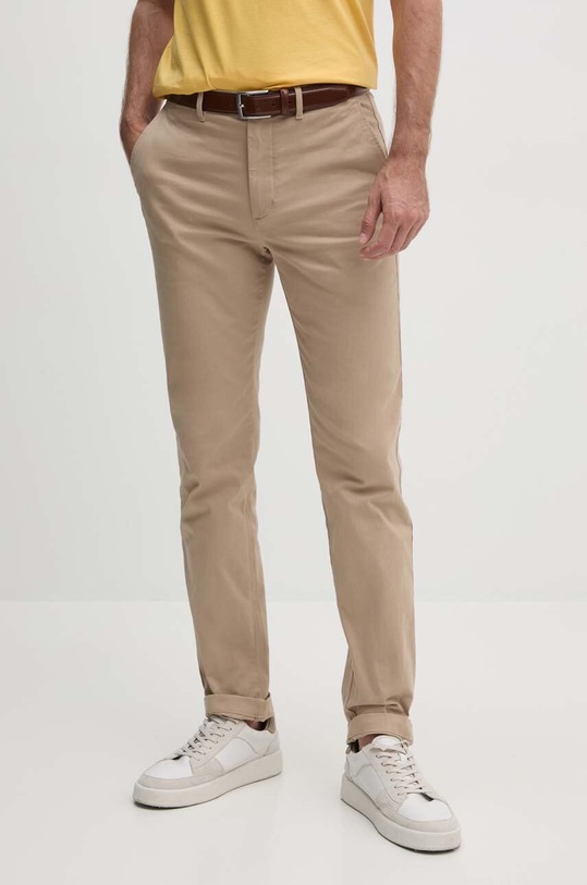 Tommy Hilfiger nadrág elasztánnal bézs MW0MW24872