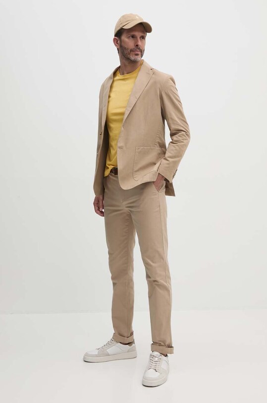 Tommy Hilfiger spodnie MW0MW24872 beżowy AW24