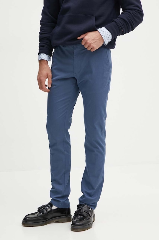 Tommy Hilfiger spodnie tkanina niebieski MW0MW35638