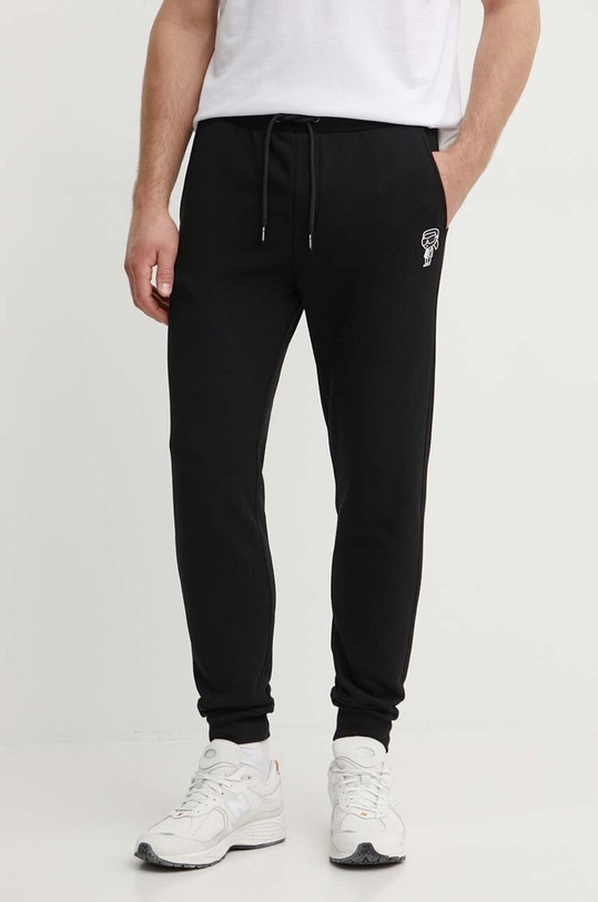 Karl Lagerfeld pantaloni de trening tricotaj negru 543910.705402