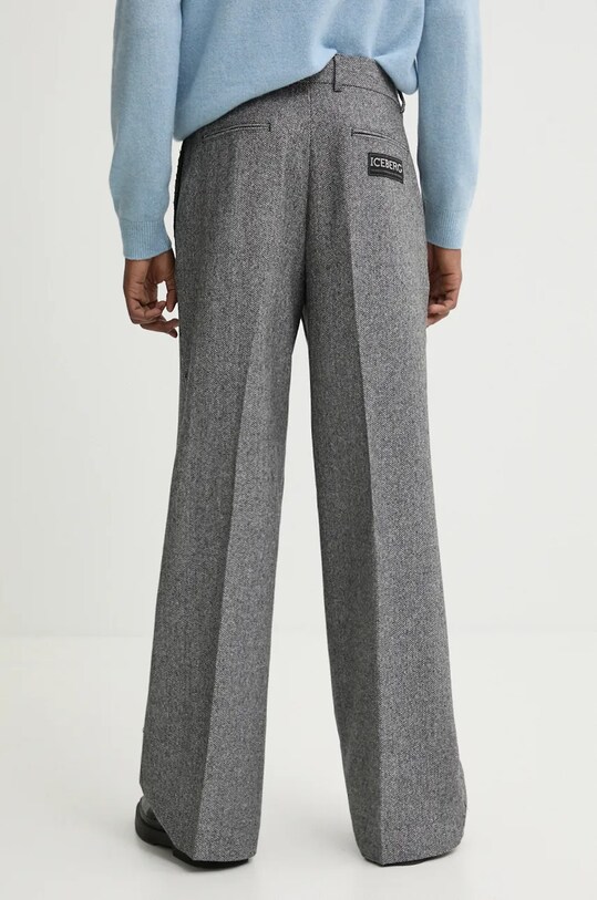 Oblečenie Vlnené nohavice Iceberg B030.3141 sivá