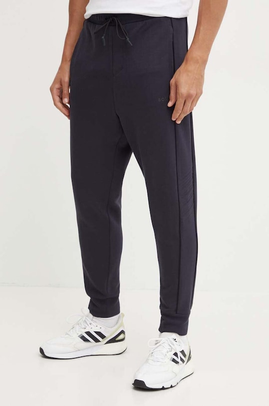 BOSS Green spodnie dresowe z elastanem granatowy 50518196