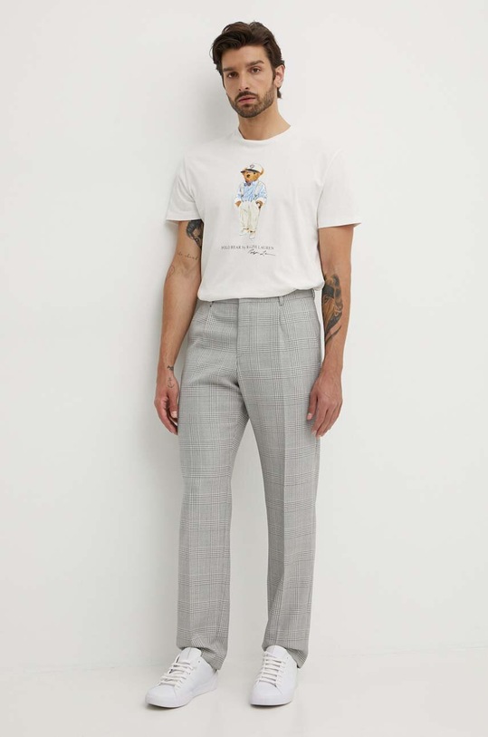 BOSS spodnie wełniane 50521945 granatowy AW24