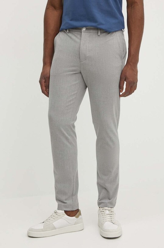 BOSS pantaloni uni gri 50519121