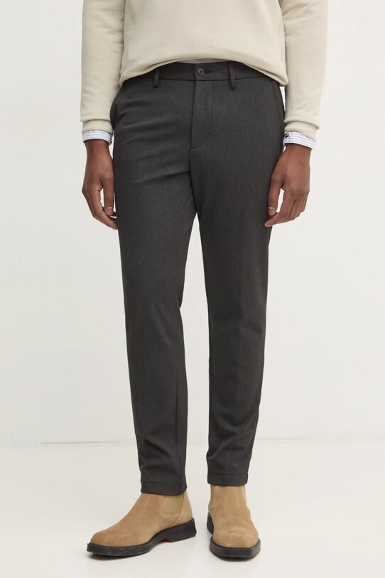 BOSS pantaloni uni gri 50519121