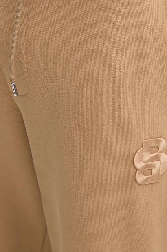 BOSS pantaloni de trening din bumbac bej 50518728