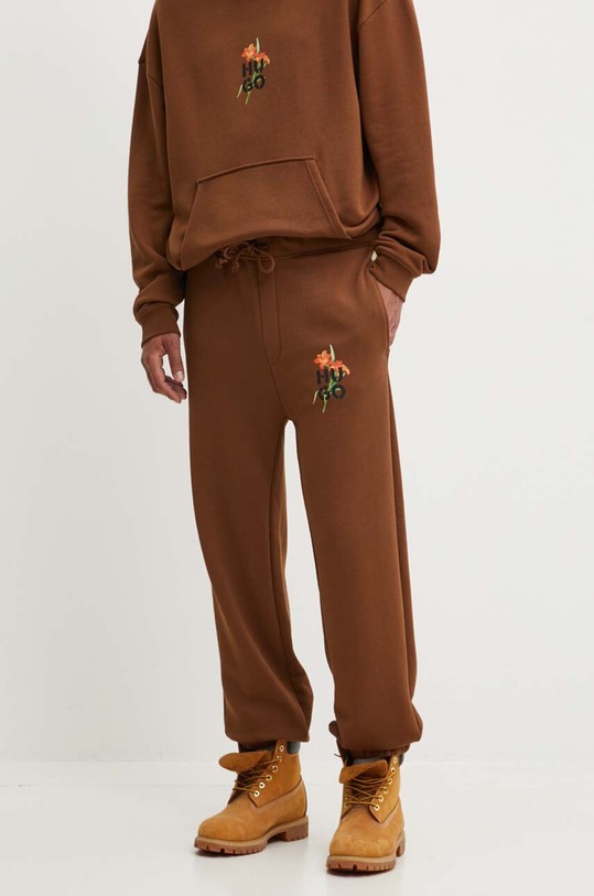 HUGO pantaloni de trening 50517431 maro AW24