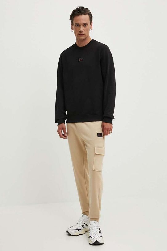 Bavlněné tepláky HUGO 50528176 béžová AW24