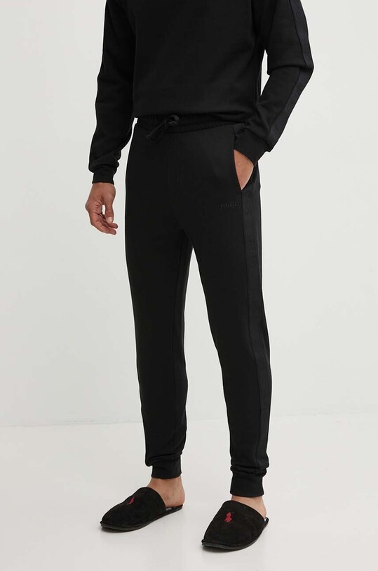 HUGO pantaloni lounge din bumbac uni negru 50520501