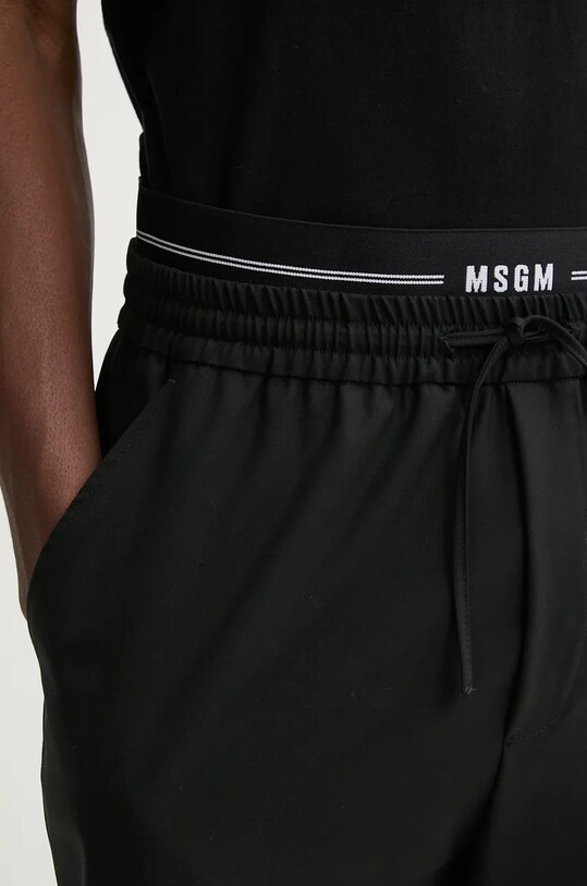 MSGM pantaloni de lana negru 3740MP09.247506