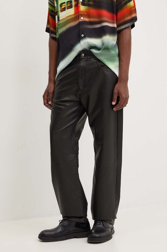 MSGM spodnie tkanina czarny 3740MP15L.247622