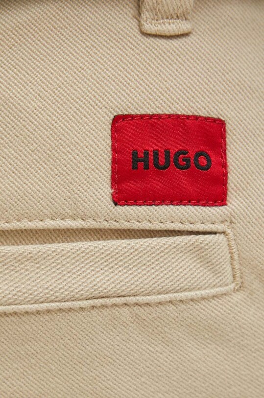 HUGO spodnie bawełniane beżowy 50525176