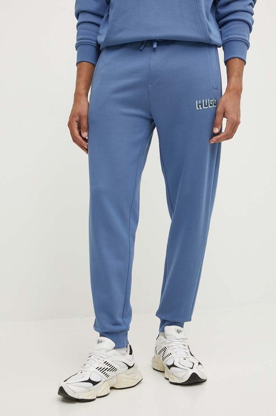 HUGO pantaloni de trening din bumbac bumbac albastru 50516657