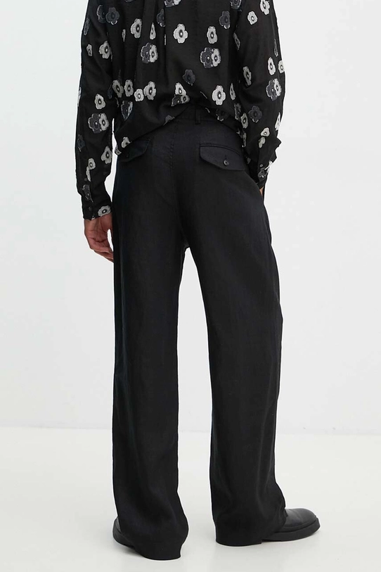 Sunflower pantaloni din in 4148.SFR negru AW24