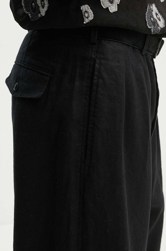 Sunflower pantaloni din in negru 4148.SFR