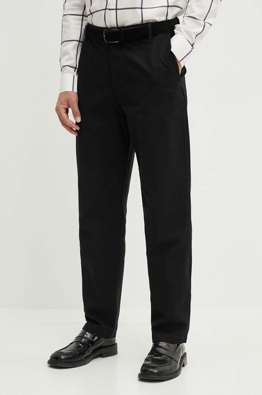 Хлопковые брюки Armani Exchange хлопок чёрный 6DZPL6.ZN5WZ