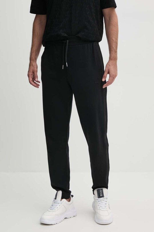 Хлопковые спортивные штаны Armani Exchange аппликация чёрный 6DZPLC.ZJNNZ