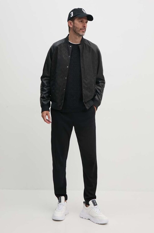 Бавовняні спортивні штани Armani Exchange 6DZPLC.ZJNNZ чорний AW24