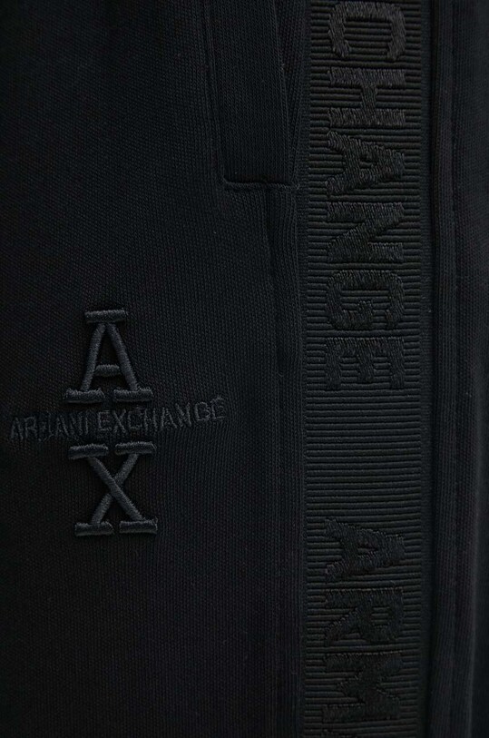 Хлопковые спортивные штаны Armani Exchange чёрный 6DZPLC.ZJNNZ