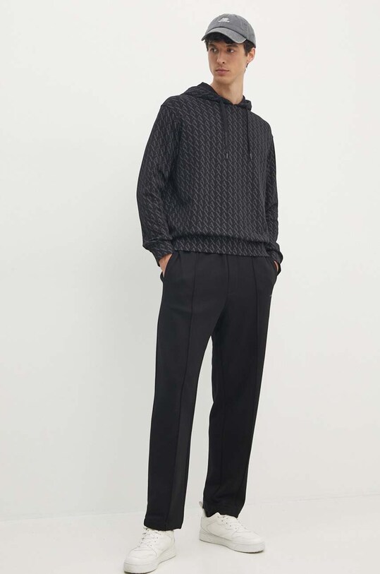 Armani Exchange spodnie dresowe bawełniane 6DZPLJ.ZJ4XZ czarny AW24