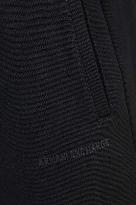 Armani Exchange spodnie dresowe bawełniane czarny 6DZPLJ.ZJ4XZ