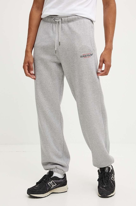 Tepláky Guess Jeans pletenina sivá M4YB18.K9V31