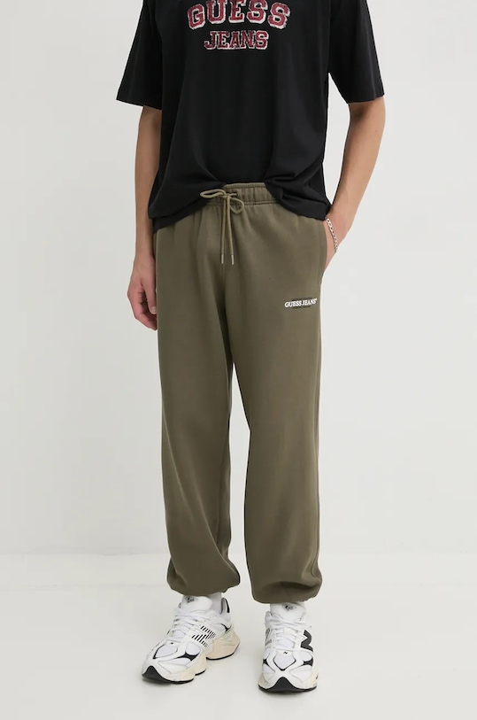 Guess Jeans pantaloni de trening tricotaj verde M4YB18.K9V31