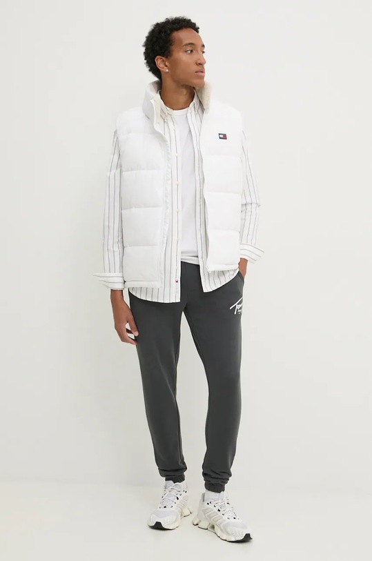 Tommy Jeans spodnie dresowe bawełniane DM0DM19479 szary AW24