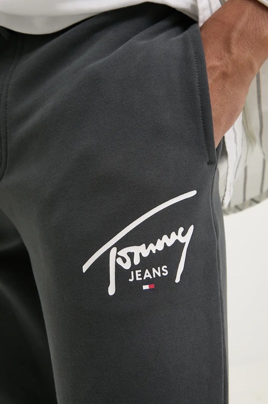 Tommy Jeans spodnie dresowe bawełniane szary DM0DM19479