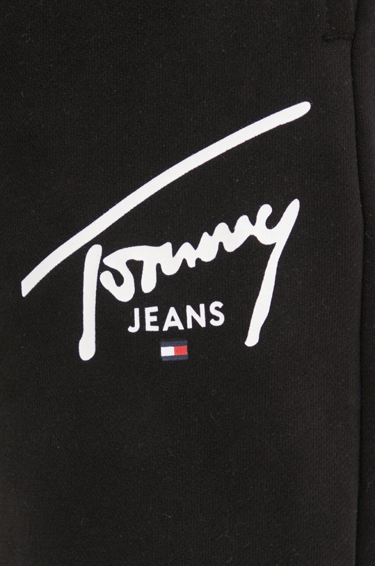 Tommy Jeans pantaloni de trening din bumbac negru DM0DM19479