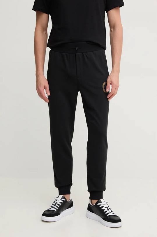 PLEIN SPORT pantaloni de trening tricotaj negru AADC.MJT2458.STE001N