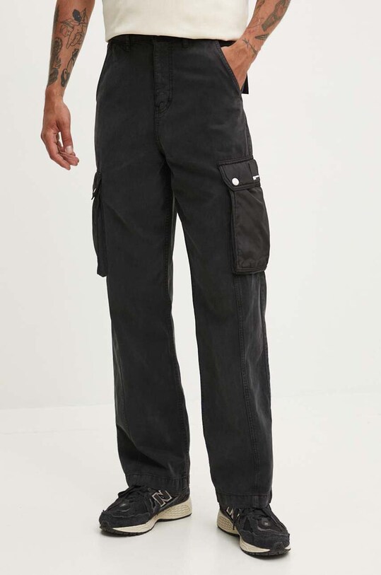 Παντελόνι Karl Lagerfeld Jeans ύφασμα μαύρο 245D1002