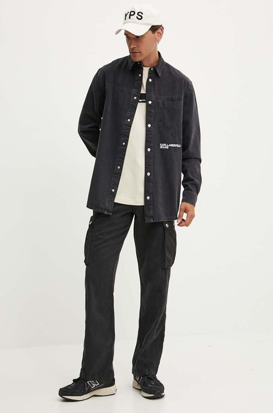 Hlače Karl Lagerfeld Jeans 245D1002 crna AW24