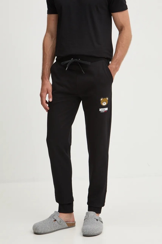 Παντελόνι lounge Moschino Underwear στάμπα μαύρο 6890.4413