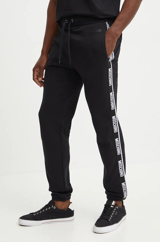 Moschino Underwear spodnie lounge aplikacja czarny 6891.4424