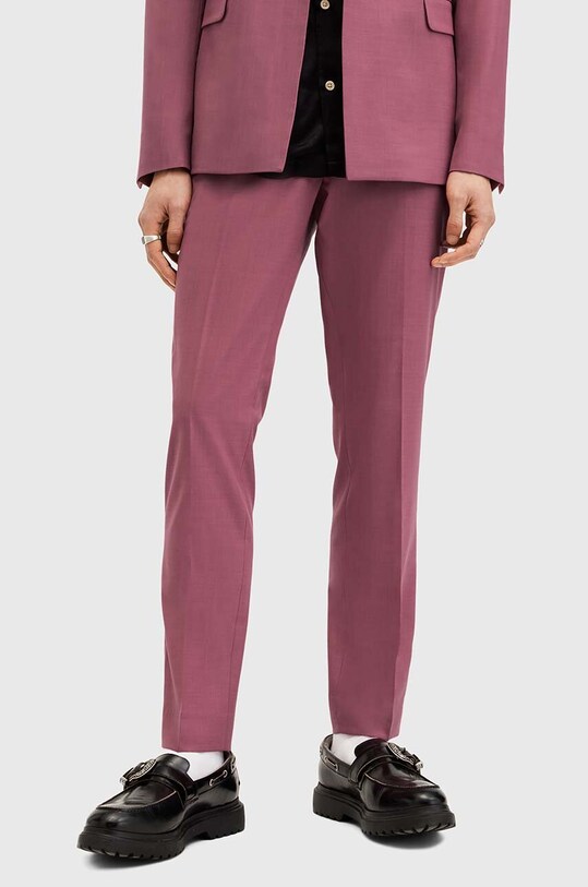 Брюки с шерстью AllSaints AURA M002QA розовый AW24