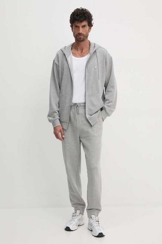 United Colors of Benetton spodnie dresowe bawełniane 342ZUF01B szary SS25