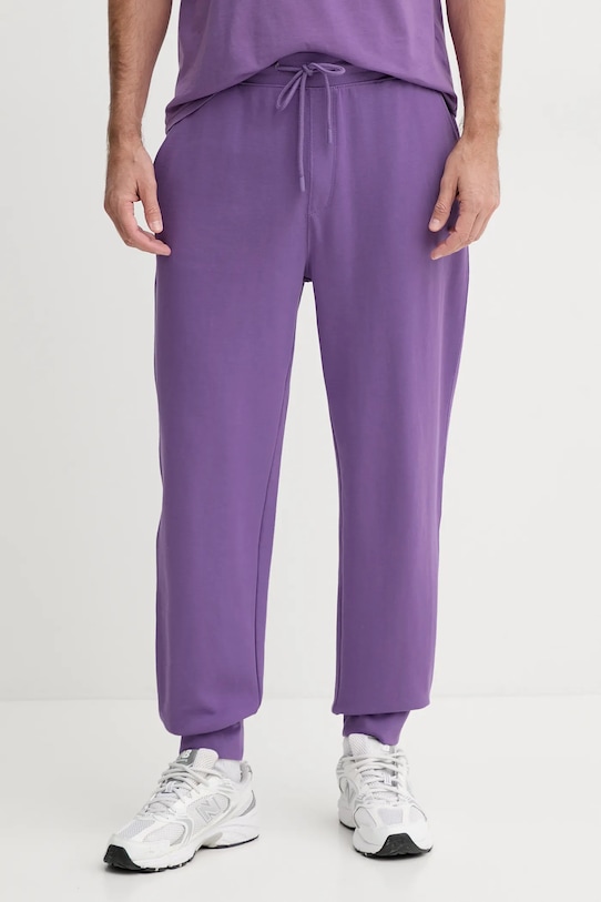 Хлопковые спортивные штаны United Colors of Benetton хлопок фиолетовой 342ZUF01B
