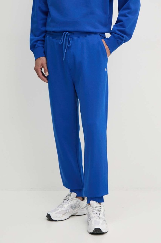 Pamučni donji dio trenirke United Colors of Benetton pletivo plava 342ZUF01B