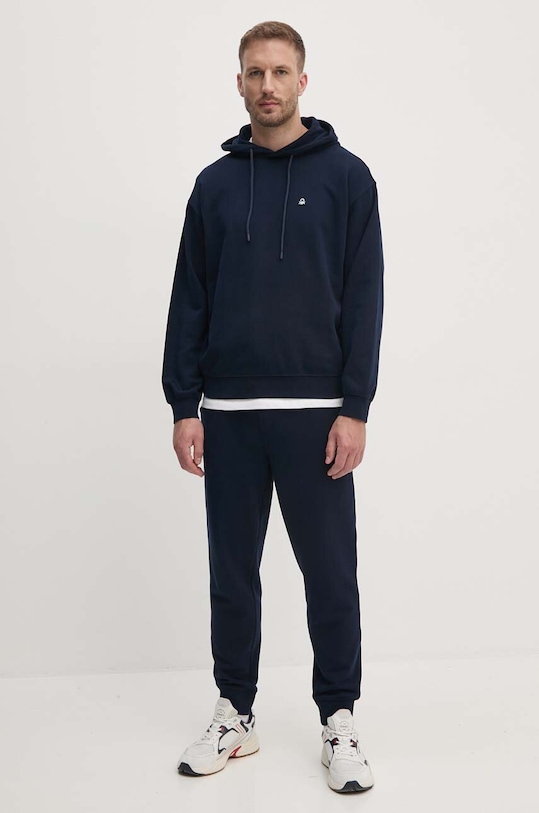 Βαμβακερό παντελόνι United Colors of Benetton 342ZUF01B σκούρο μπλε AW25