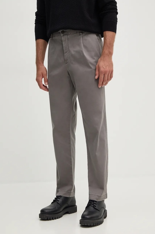 Брюки United Colors of Benetton прямой серый 49QGUF04K