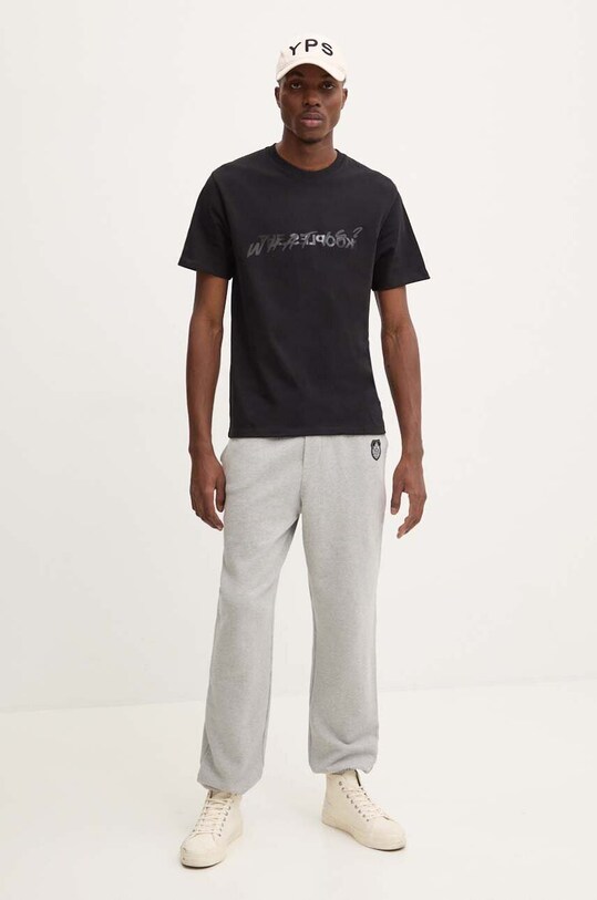 The Kooples spodnie dresowe bawełniane HJOG29001K szary AW24